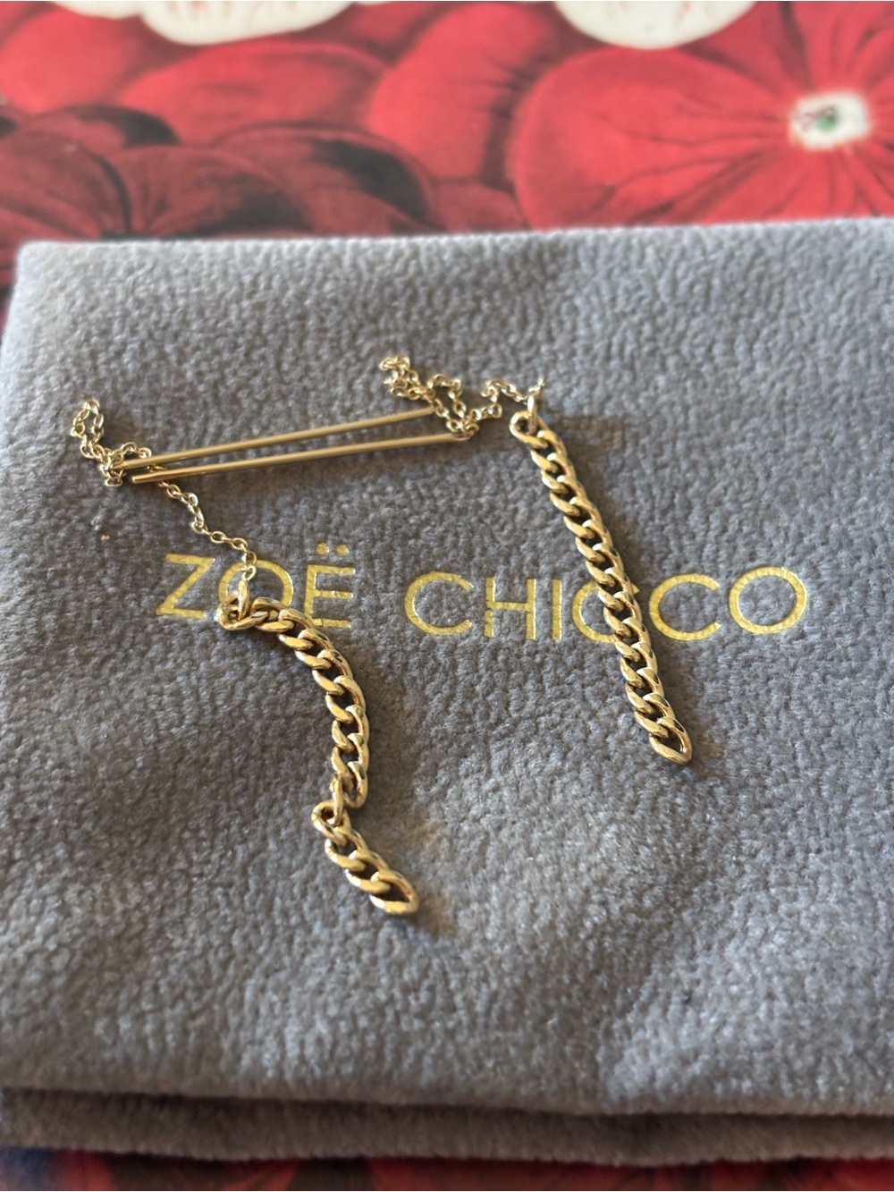 Zoe Chicco  - 14K GOLD SMALL CURB CHAIN DROP THREADERS - Mint Condition